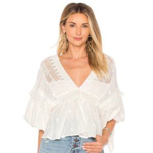 FREE PEOPLE // Drive You Mad Boho Peasant top